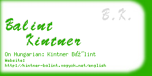 balint kintner business card